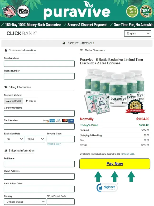 puravive buy page